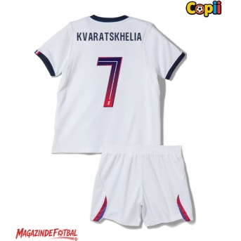 Paris Saint-Germain Khvicha Kvaratskhelia #7 Echipament de Fotbal Replică 2026-27 Copii Deplasare (+ Șorturi)
